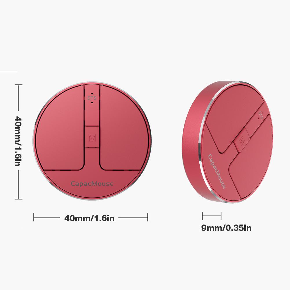 Ultra Thin Wireless Computer Mouse 3 Mode BT 5.2/2.4G/USB Mini Capacitive Mouse with USB Receiver for PC Laptop Notebook Desktop