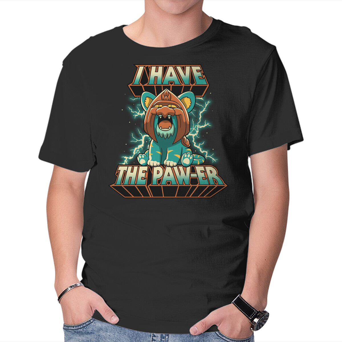 Unisex Crew Neck T-Shirt I Have The Pawer Graphic Short Sleeve Casual Tee M