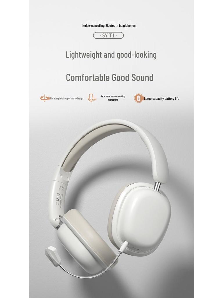 Wireless Bluetooth Gaming Headphones with Detachable Microphone