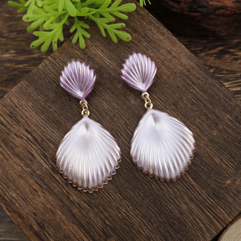 New Enamel Geometric Flower Stud Earrings Women's Fashion Simple Irregular Flower Summer Versatile Earrings