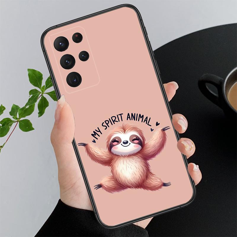 Phone Case For Samsung A17 A55 A16 A56 A35 A15 A53 A54 A33 A34 A25 A05S A52 A52S A07 A26 A06 Sloth