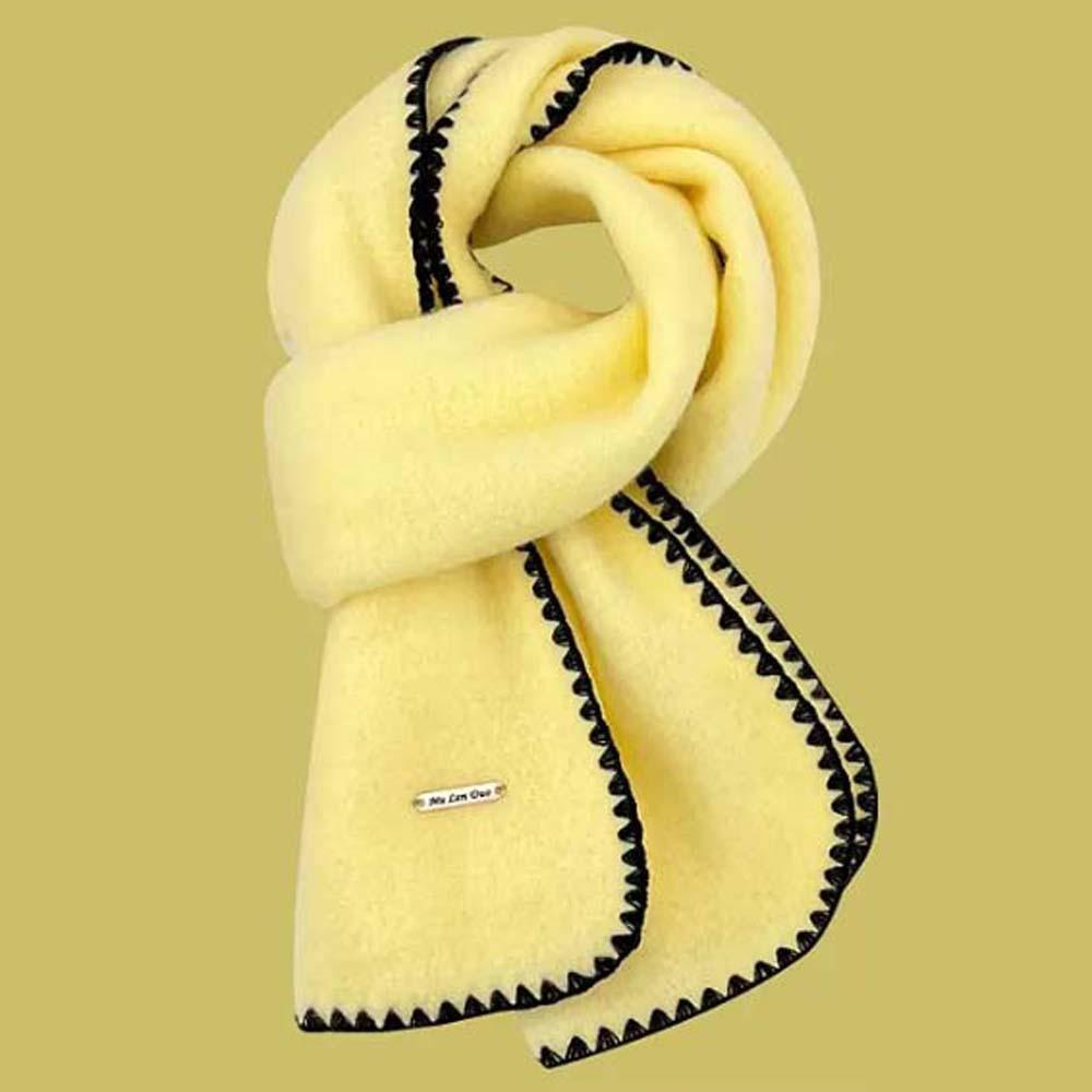 Solid Color Lock Edge Winter Scarf Soft Women Warmer Scarf Long Thickened Neckscarf  Christmas