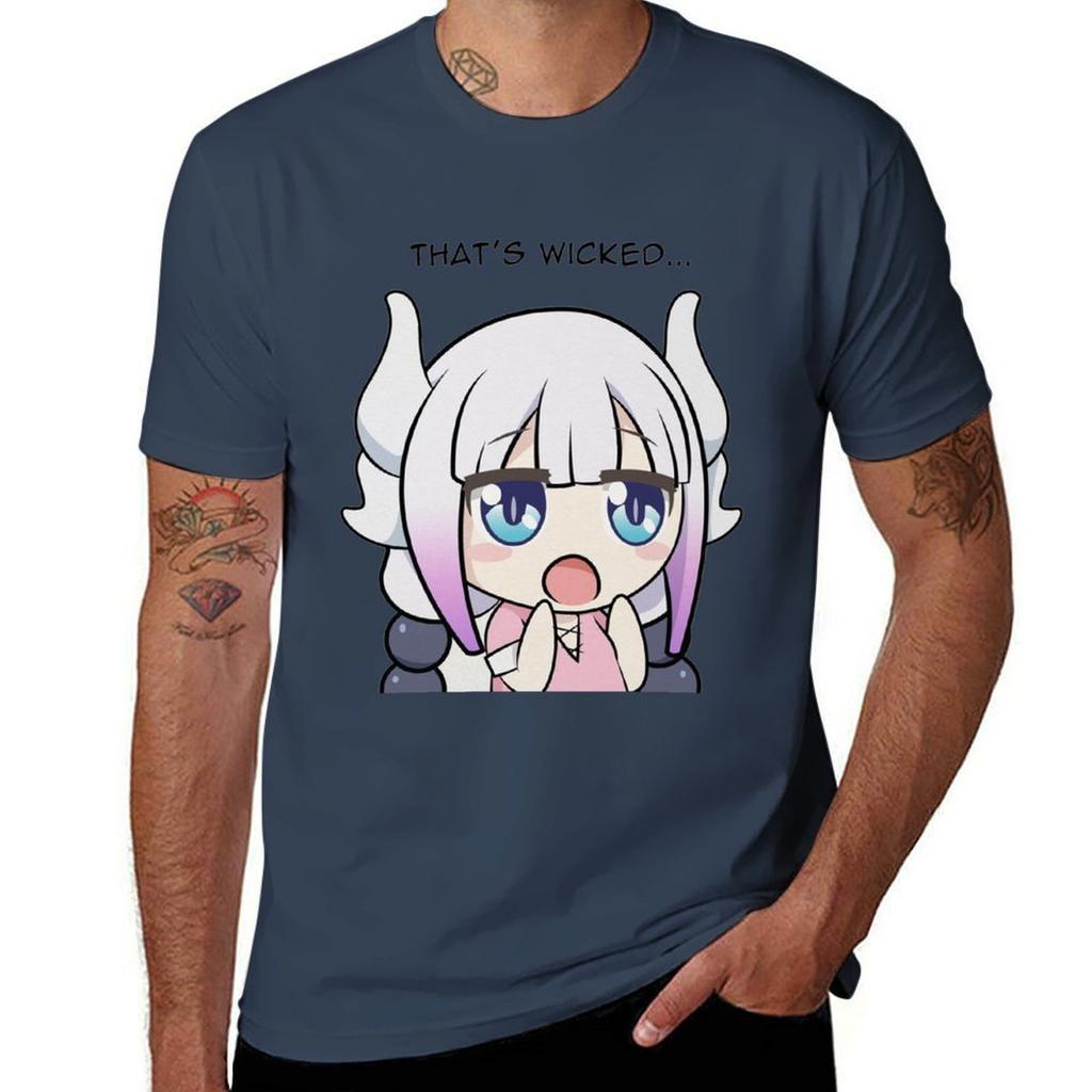 Kanna Kamui Miss Kobayashis Dragon Maid Thats Wicked Tshirt Simple Casual Short Sleeve Cotton Tshirt