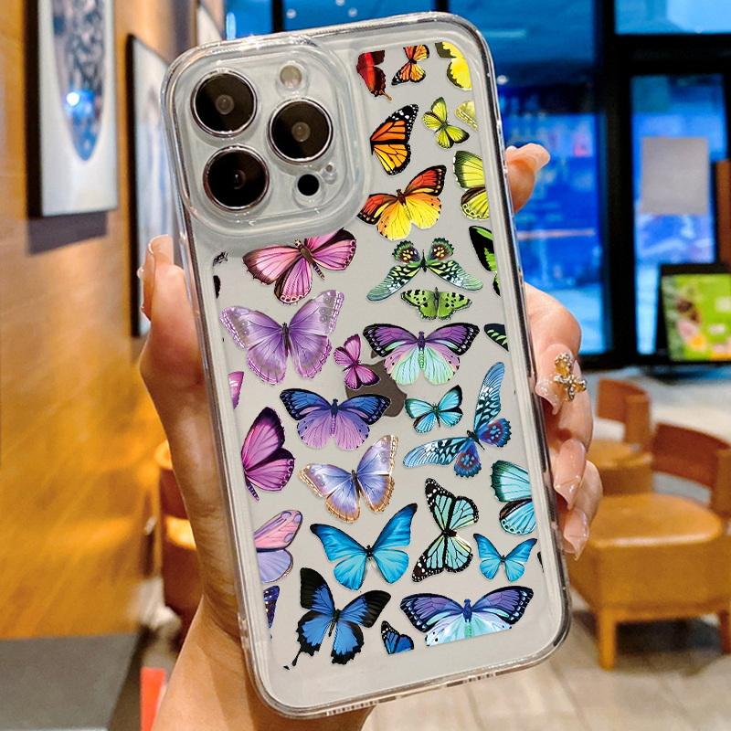 

Модный цветочный чехол для телефона iPhone 16 15 14 Pro Max 13 12 11 ударопрочный силиконовый чехол прозрачный чехол iPhone 14