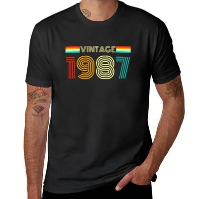 Vintage Retro 1987 - Vintage 1987 Birthday Gift T-Shirt Graphic Shirts Shirts Graphic Tees Men's T-shirt