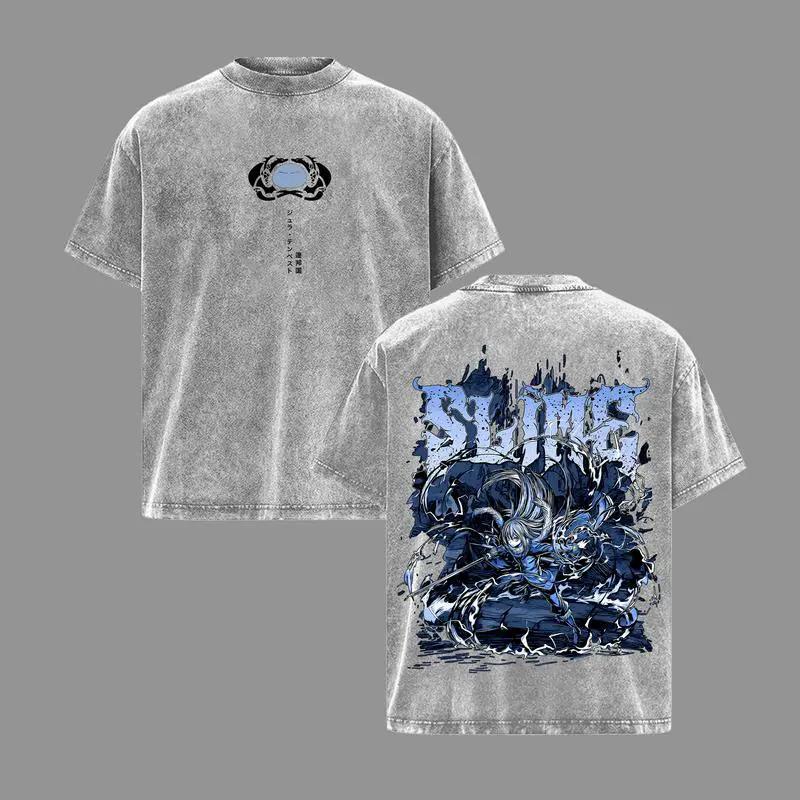 

Anime That Time I Got Reincarnated As A Slime Rimuru Tempest Print Tee Men Women Washed T-shirts Cotton T Shirt Harajuku Tshirt XXL сірий колір