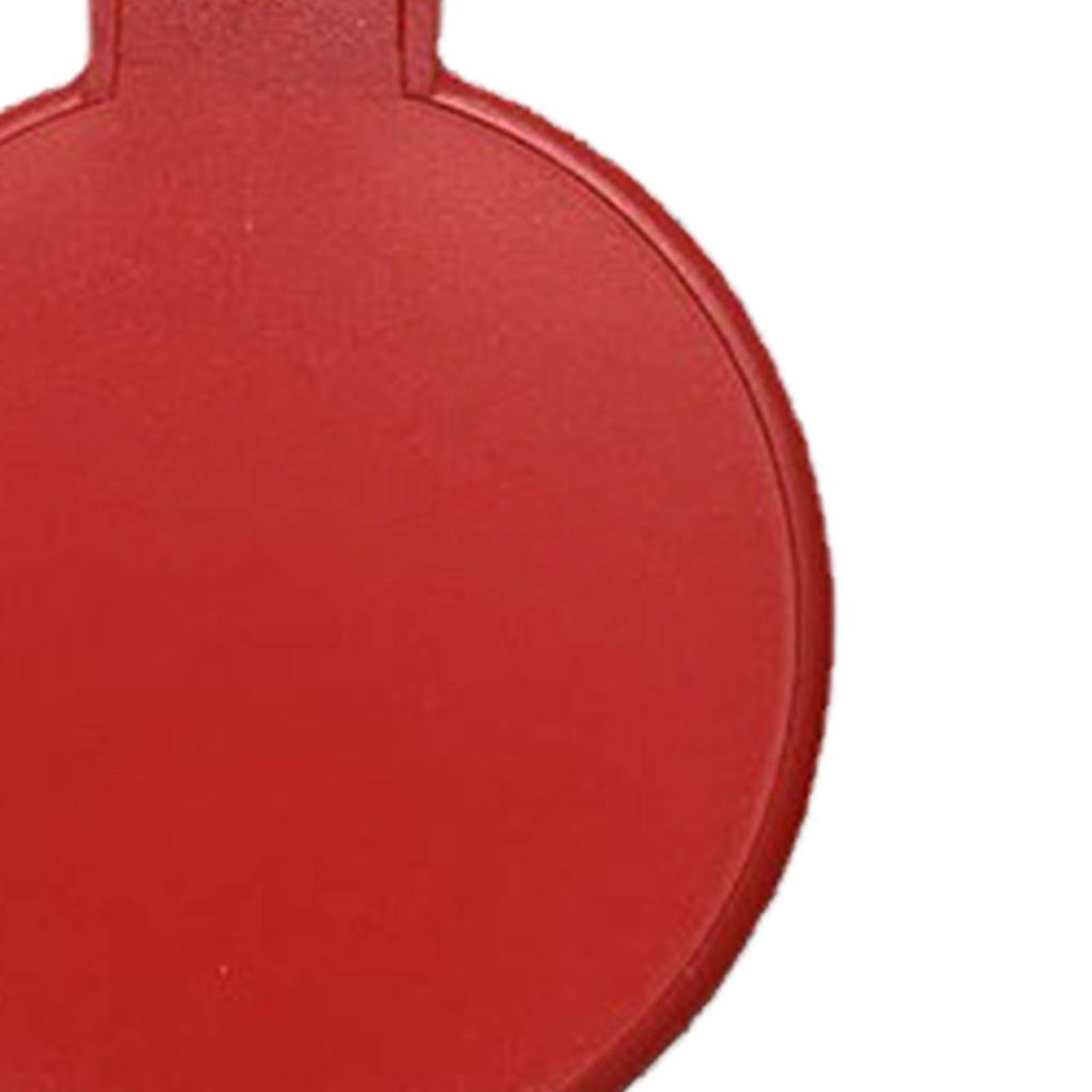 Single Sided Folding Circular Mirror Plastic Portable Compact Cosmetic Pocket Mirror Red