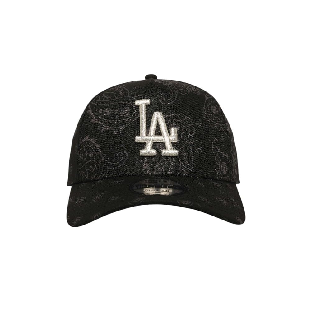 New Era LA Los Angeles Dodgers MLB 9FORTY Paisley Print Snapback Cap with Black Strapback, [Used]