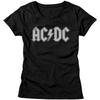 Ladies AC/DC Logo Black Rock and Roll Music Band T-Shirt