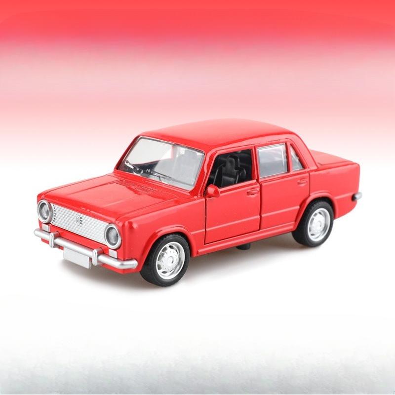 1:36 Legierung Rückzieher Doppeltür Lada Automodell Kinderspielzeug Junge Spielzeug Schmuckstück Geschenk pink