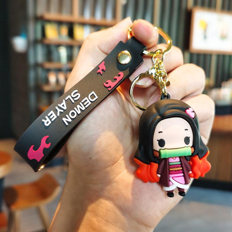 

Demon Slayer: Kimetsu No Yaiba Keychain Chibi Cartoon Memeko Figurine Cute Tanjirou Personalized Gifts Y2k Fashion Toys Anime