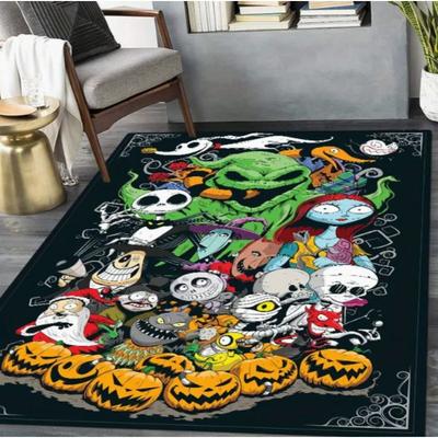 1 Stück Nightmare Before Christmas Outdoor Teppich Jack Skellington Halloween Weihnachten Fußmatte Terrasse Camping Wohnzimmer Schlafzimmer
