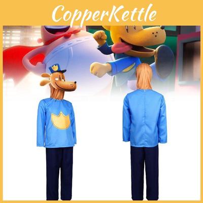Stylish Dog Man Halloween Cosplay Costume For Kids Unisex Polyester Fabric