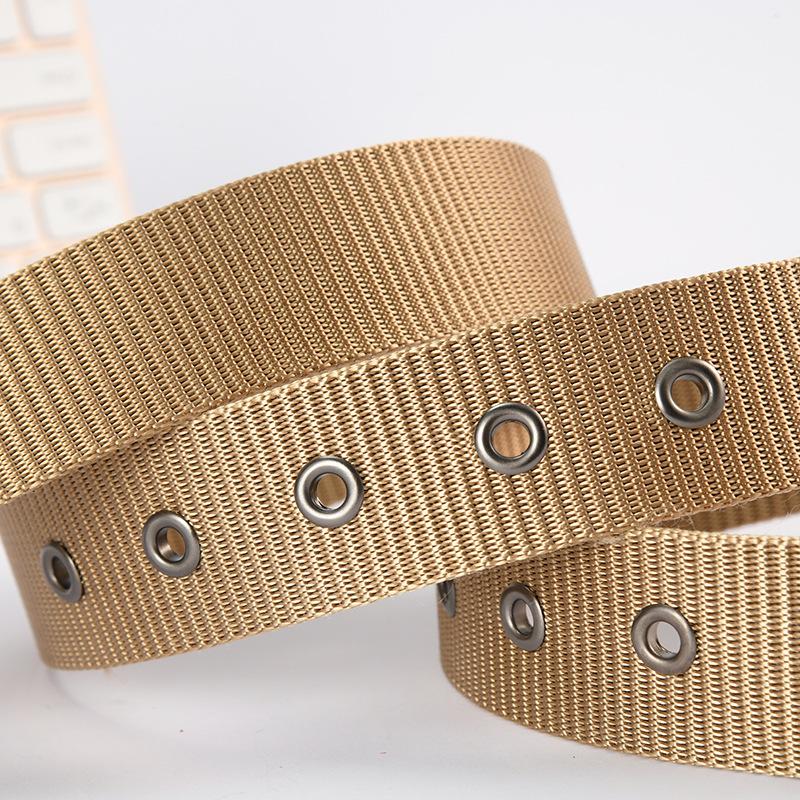 Men's Faux Nylon Pin Buckle Belt Fashion Outdoor Tactical Sports Belt Simple Trouser Belt