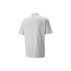 Puma Polo à manches courtes décontracté uni Tops unisexe Gris clair chiné 620371-04