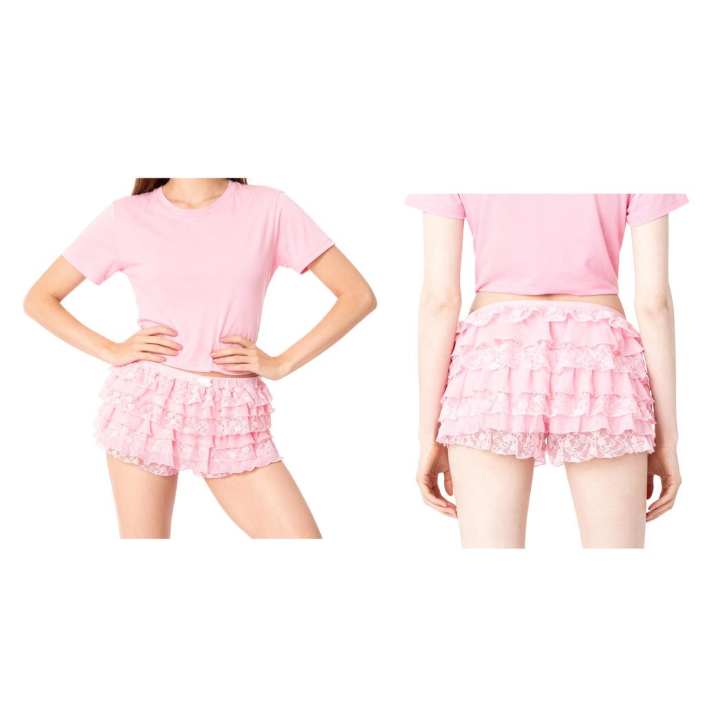 Multi Layer Cake Stacking Short Skirt Hot Pants Spicy Girl Sexy Fashion Lace Skirt Pants Sexy