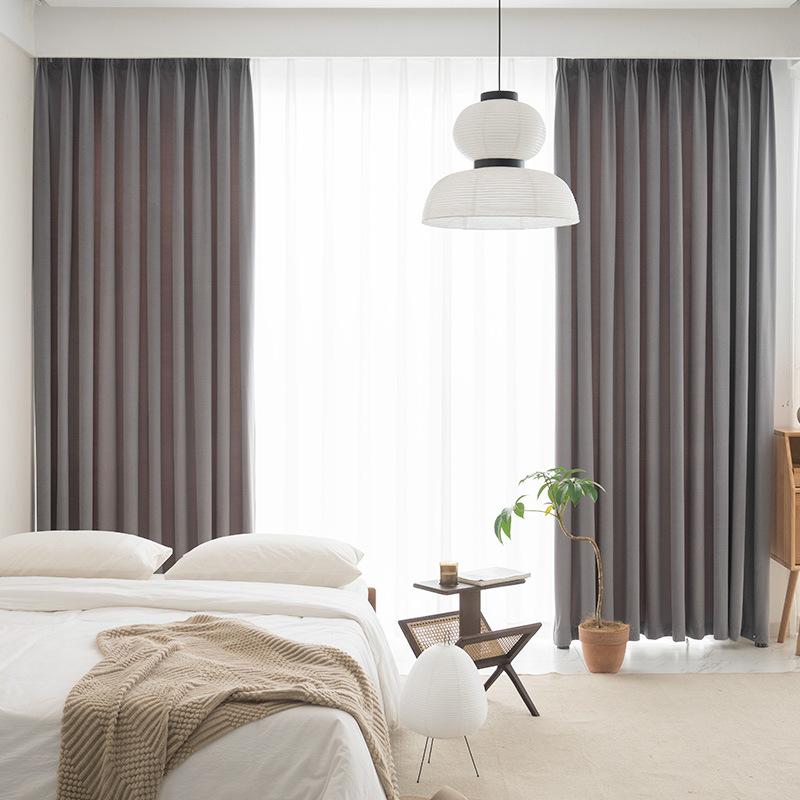 

Офсетная печать Stillwind Шторы из минка в елочку Простые Легкая роскошь Спальня Гостиная Теплоизоляция Готовые изделия Полная светонепроницаемая штора high temperature setting + 16 yuan/meter светло-серый