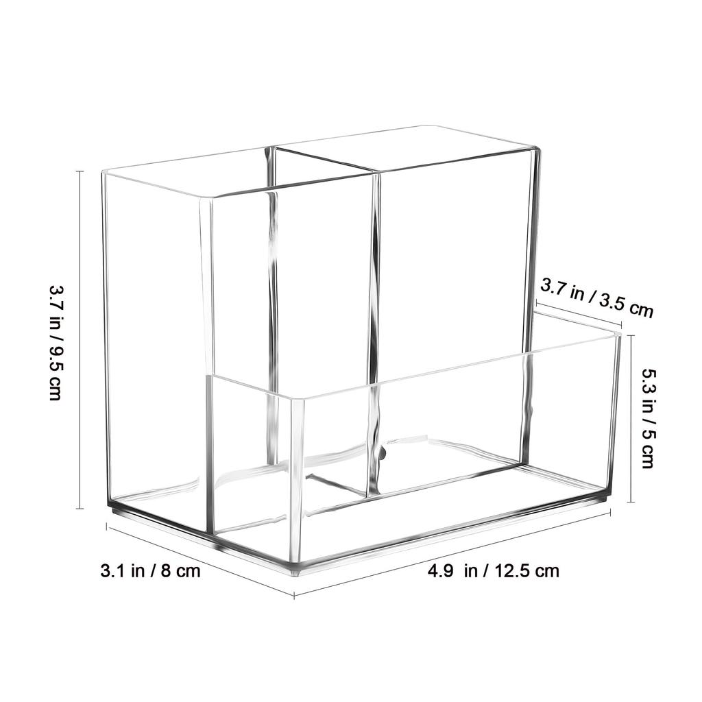 Frcolor Makeup Stationery Makeup Clear Makeup Brush Divided Cosmetic Storage Desktop Pen Desk Organizer Cosmetic Holder Storage, Storage, Organizer,