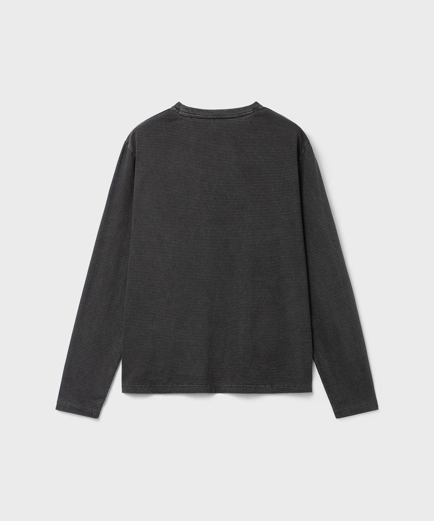 Bellie City Grunge Stripe Long Sleeve - Dyed Charcoal