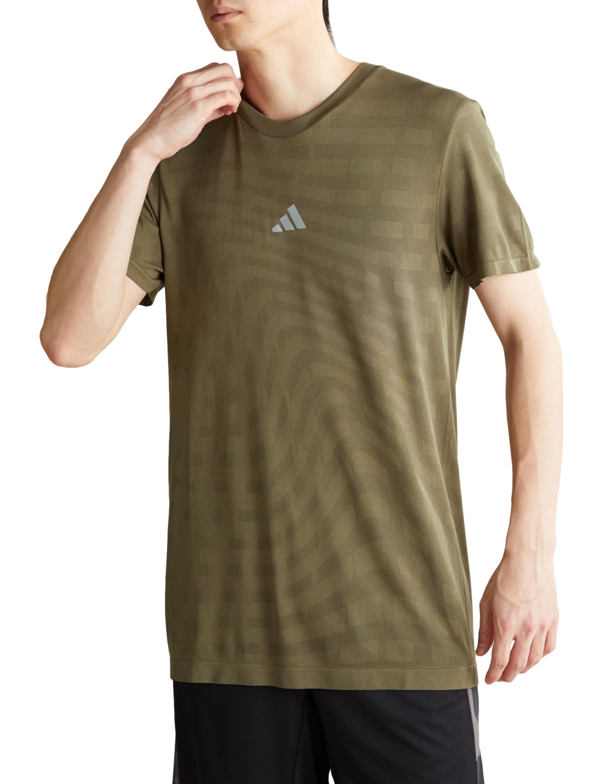 

Adidas JTE45 Seamless Short Sleeve Olive Olive Size Small Men s Gym/Training T-Shirt, Straightener/Shadow (IW5888),