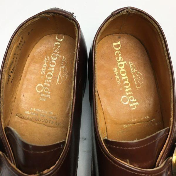 Vintage Desborough Vyrobeno v Anglii Monk Strap Hnědá Velikost 6.5 / 25.0cm(POUŽITÝ)