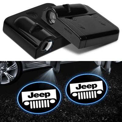 LED Car Door Courtesy Light Projector Welcome Lamp Car Badge for Compass Gladiator Grand Cherokee Accessory Renegade Wrangler