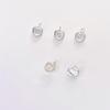 S925 Sterling Silver Iridescent Gradient Heart Charm for DIY Jewelry: Necklaces, Bracelets, and Foot Ornaments.