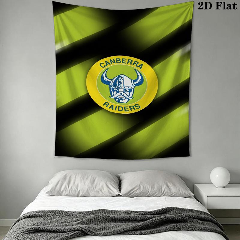 Canberra Raiders Wall Tapestry Aesthetic Wall Hanging Printed Fabric Blanket Decorative Tapestries for Bedroom Living Room Home Decor