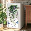 Colorful Butterfly Flowers Refrigerator Decoration Stickers Self-Adhesive Removable Decal Glass/ Door/Wall Sticker Home Decorati