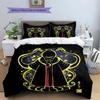 Alien Teacher Pattern Bedding Quilt Set Quilt Cover Pillowcase Home Decoration Birthday Gift (1 * Duvet Cover + 2 * Pillowcase, Without Core)