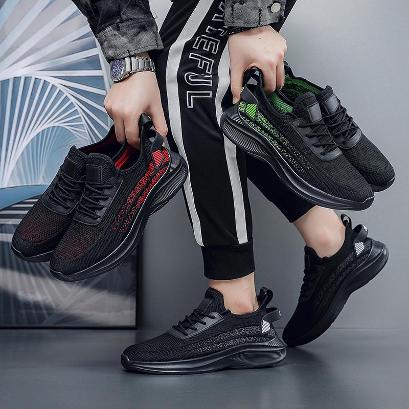 Men’s Summer Sports Shoes Casual Lightweight Running Sneakers Tennis Shoes Black Basketball Shoes for Students Large Size 48 49 50
