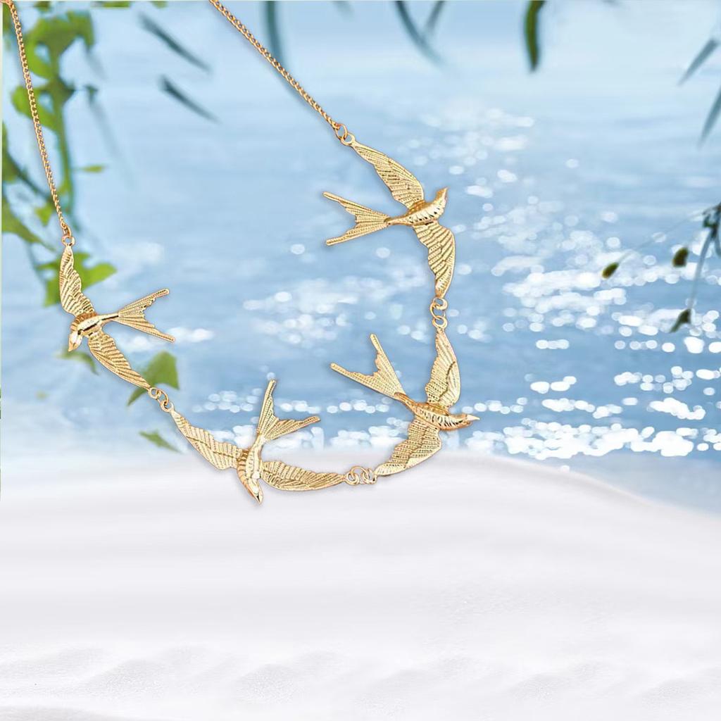 Trend Swallow Connection Necklace Niche Design Sense Personality Fashion Temperament Item Accessories
