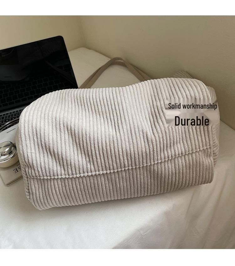 Retro Kord Große Kapazität Tragetasche - Einfache, einfarbige Damen Schultertasche