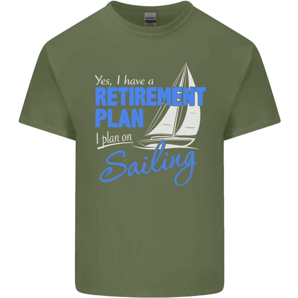 RetireUnisext Plan Sailing Sailor Boat Funny Unisexs Light Cotton TShirt