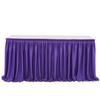 Party Solid Color Table Skirt Birthday Pleated Dessert Tablecloth Cover Wedding Festive Table Skirt Home Ruffle Edge Table Skirt