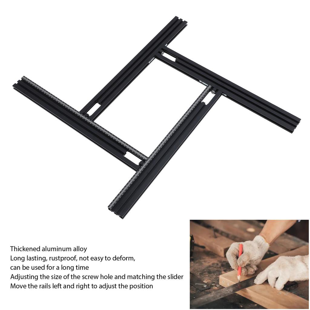 Trimming Machine Milling Groove Engraving Guide Rail Adjustable Backing Auxiliary Guide Rail Bracket DIY Woodworking Tool