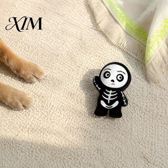 Interactive Dog Toys for Anxiety Relief Latex Skeleton Toy, Halloween Squeaky Chew Mummy Festive Holiday Pet Photo Props Bat Shapes, Toy Aggressive