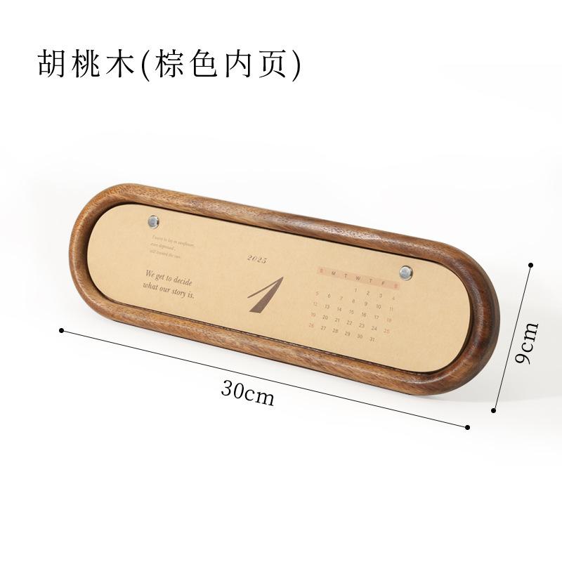 Solid Wood Creative Annual Calendar Solid Wood Office And Living Room Desktop Display Calendar Book New Style