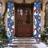 2D Flat, 2D Flat - 2D Flat, 2D Flat - 2D Flat Printing 2pcs Christmas Snowmen Snowflakes Golden Christmas Porch Decoration Couple, Autumn & Halloween 