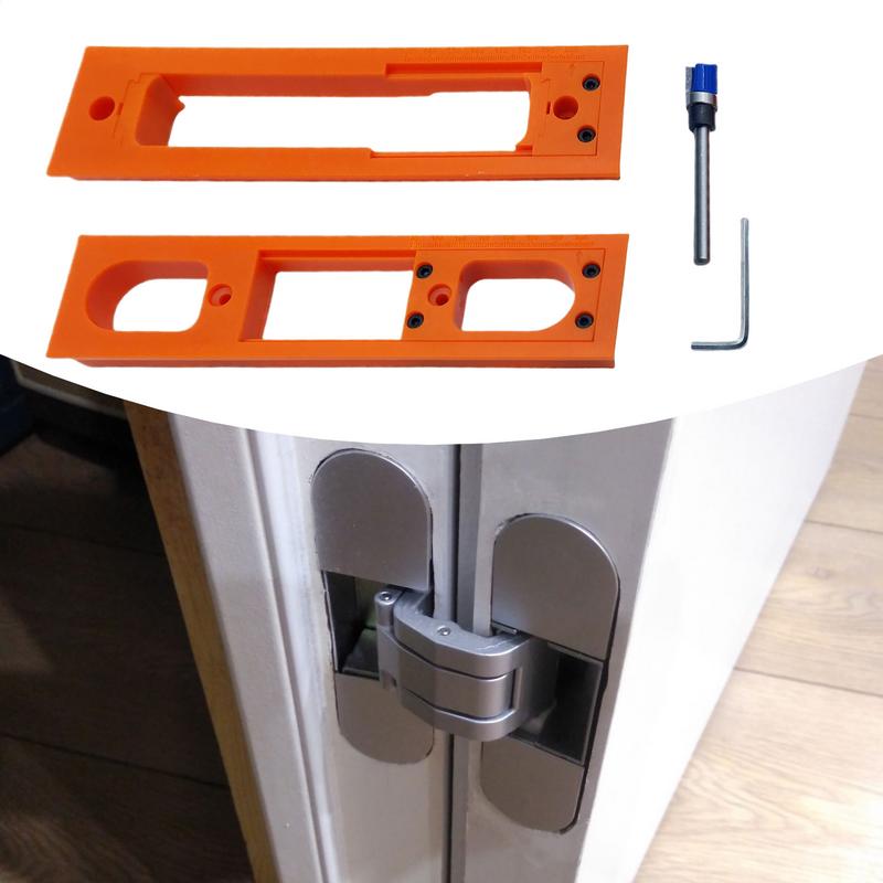Door Hinge Router Jig Router Template For Door Hinges Quick Accurate Portable Set Mounting Tool For Exterior Woodworking Garage