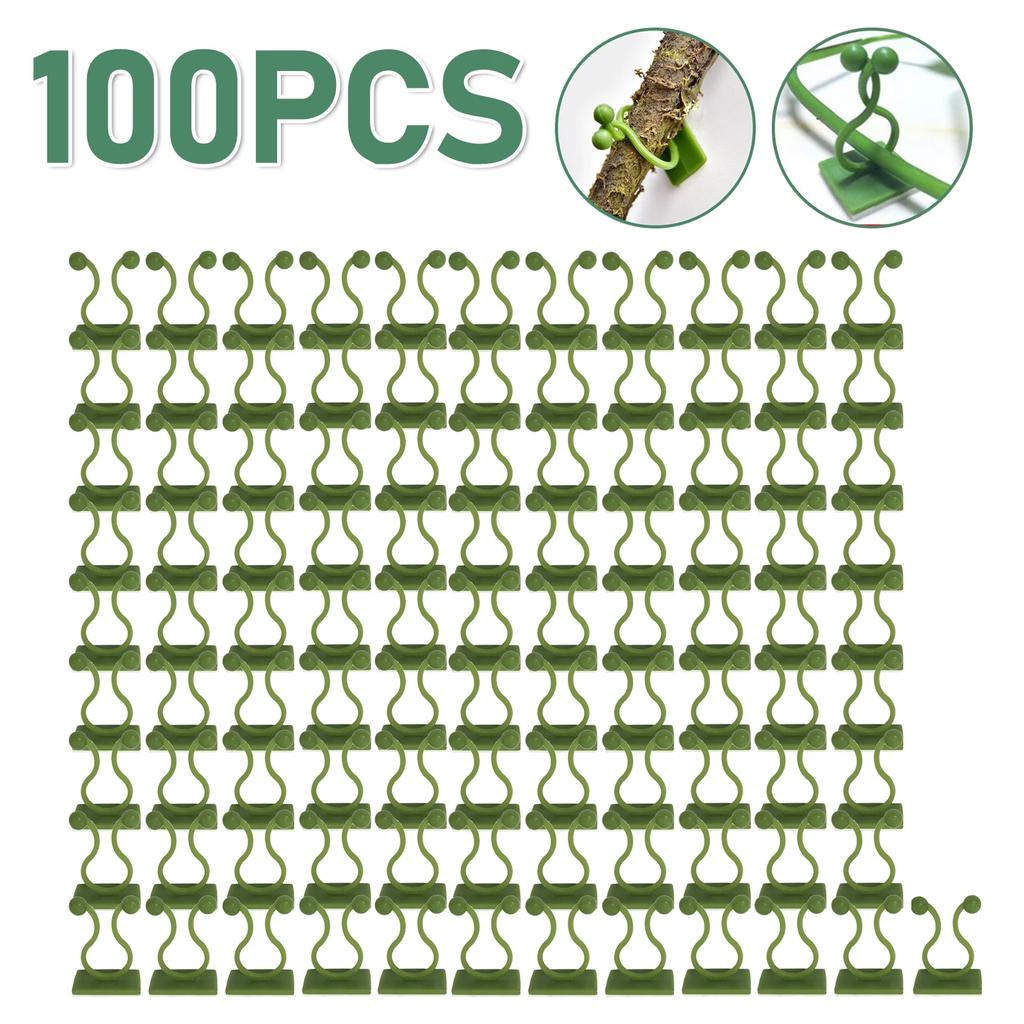 100-10PCS Plant Climbing Wall Self-Adhesive Fixed Buckle Hook Fastener Tied Fixture Buckle Garden Plant Wall Climbing Vine Clips