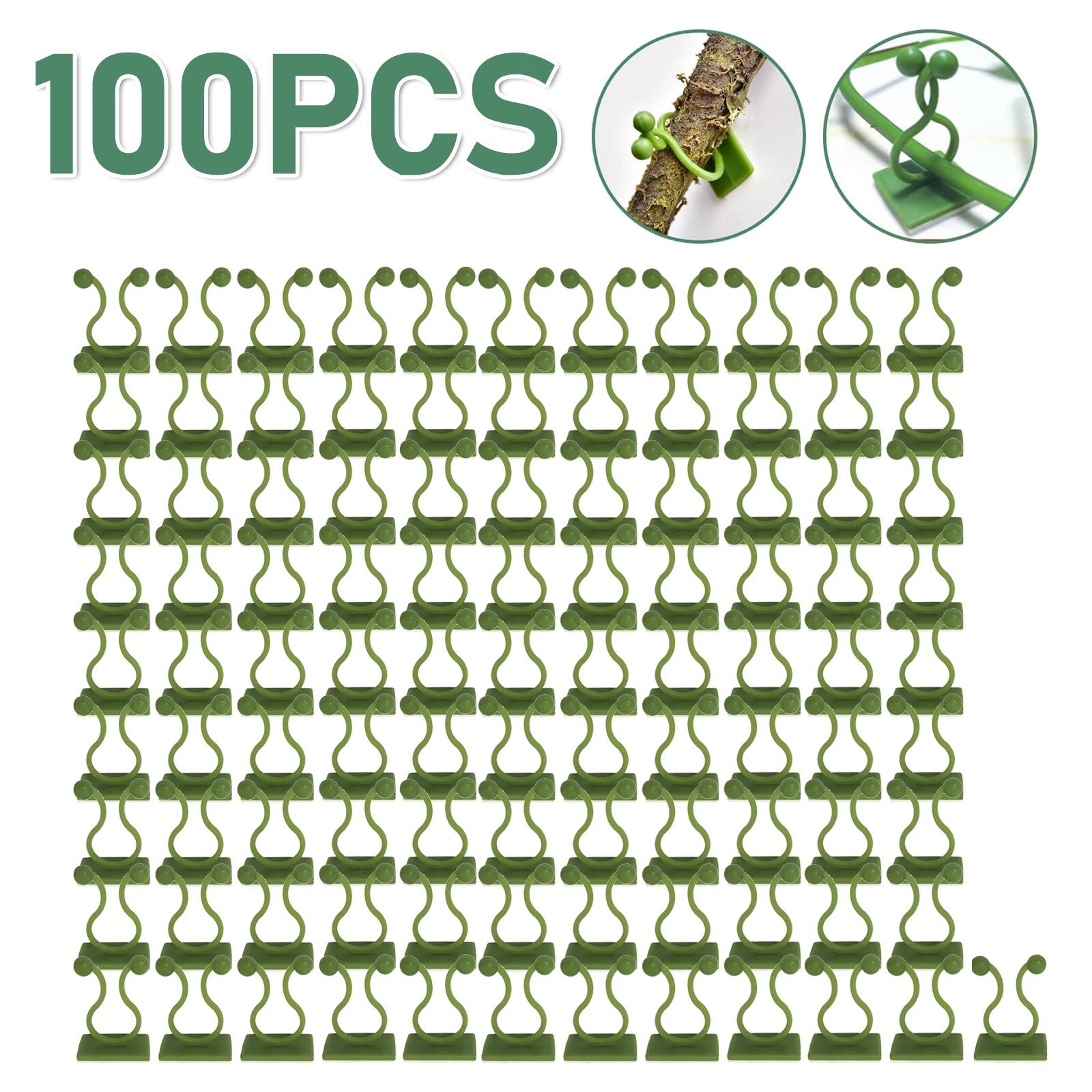 

100-10 ШТ. Рослина для лазіння по стіні Самоклеючий Фіксуючий Гачок-Застібка Затискач для Кріплення Садові Затискачі для В юнких Рослин