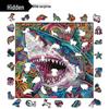 HOOLOOG Shark Wooden Irregular Jigsaw Puzzle & Piggy Bank Gift