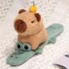 Capybara avec Bracelet en Peluche Orange Accessoire Amusant pour Enfants Bracelet pour Enfants Bracelet Dessin Animé Accessoires Photo