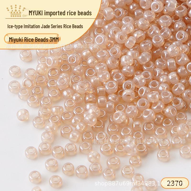 3mm Miyuki Imitation Jade Rice Beads for DIY Jewelry and Bracelets