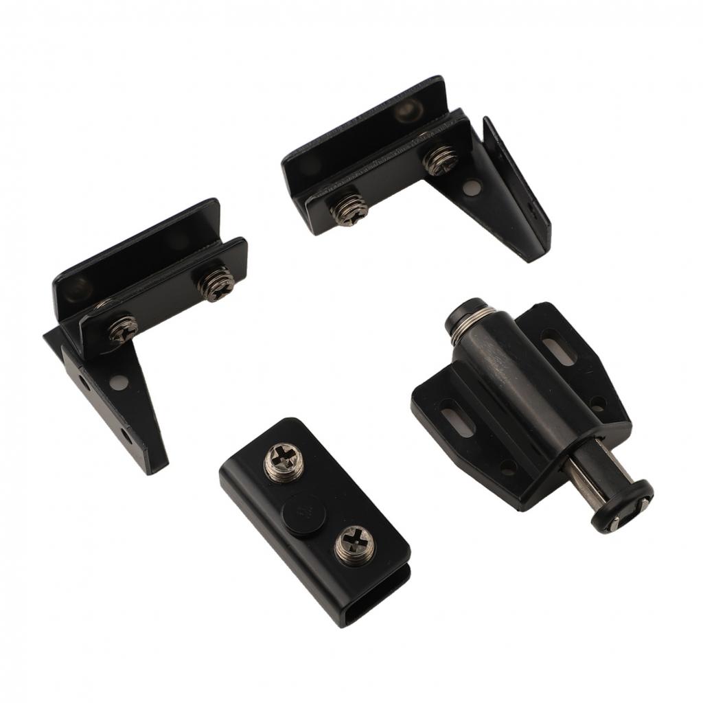Double Head Magnetic Catch Stainless Steel Glass Door Hinge