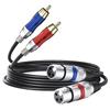 Подвійний Xlr 3-контактний гніздовий до подвійного Rca штекерного аудіокабелю Подвійний Xlr до подвійного Rca штекерного патч-корду Роз'єм Провід