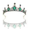 Retro Bridal Tiara  Exquisite Rhinestone Crown Bride Princess Crown Wedding Accessories Crown Hair Accessories