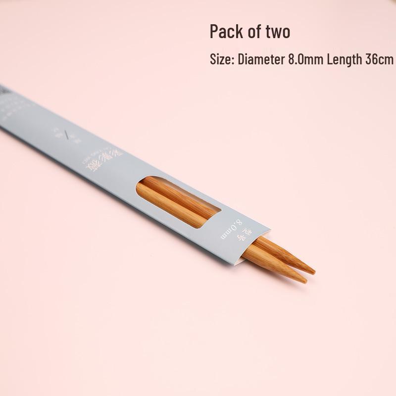 Karbonisierte Bambusgarn- & Schalstrickwerkzeug-Set - Gerade, dicke Nadeln zum Handstricken & Häkeln