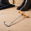 Stable Change Footwear Tool with Wooden Handle, Tall Footwear Removal Hook and Metal Frame for Daily Wear Use Daily